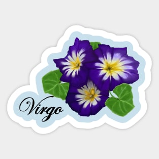 Virgo Star Signe Floral Celebration Sticker